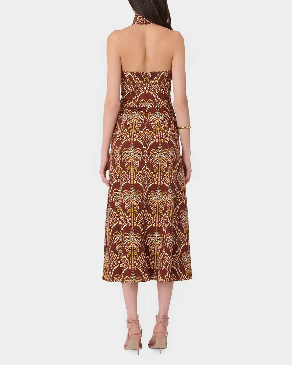 Shoshanna Lainey Tropical Stretch-Cotton Midi Dress | Thumbnail 3 Shoshanna Lainey Tropical Stretch-Cotton Midi Dress | Thumbnail 3