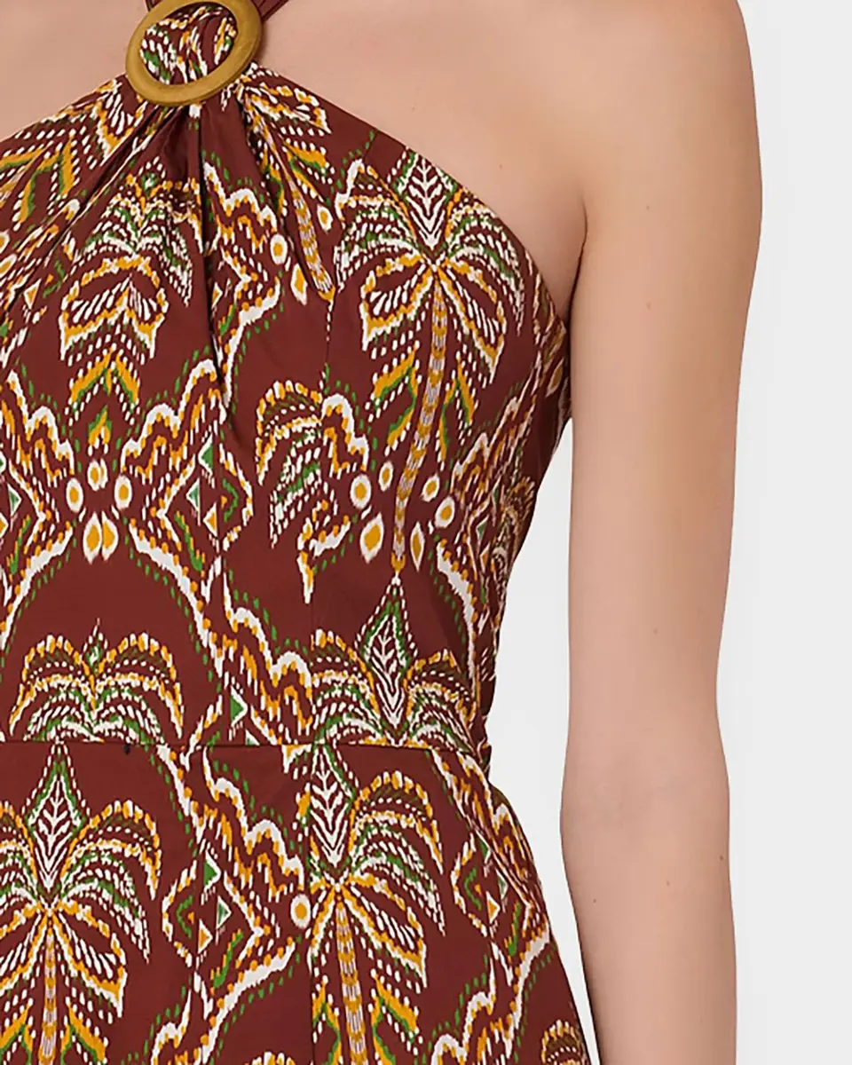 Shoshanna Lainey Tropical Stretch-Cotton Midi Dress | Thumbnail 4 Shoshanna Lainey Tropical Stretch-Cotton Midi Dress | Thumbnail 4