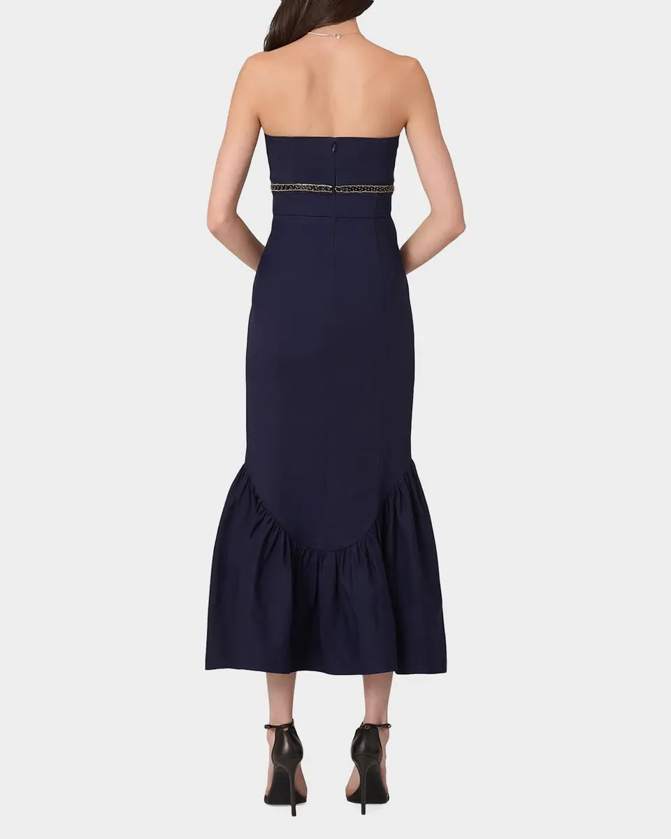 Shoshanna Ashton Cotton Faille Mermaid Midi Dress | Thumbnail 3 Shoshanna Ashton Cotton Faille Mermaid Midi Dress | Thumbnail 3