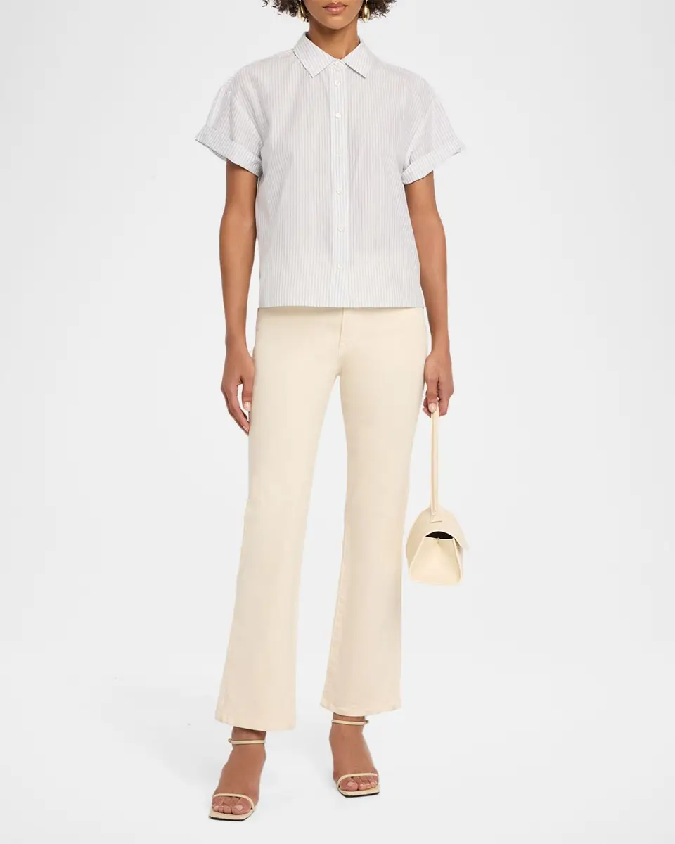 Frame The Boardwalk Striped Cotton-Silk Shirt | Thumbnail 2 Frame The Boardwalk Striped Cotton-Silk Shirt | Thumbnail 2
