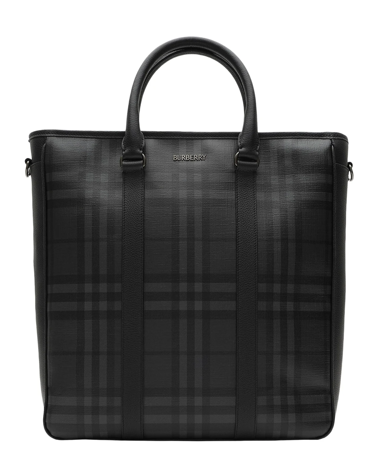 Burberry Men's City Check North/South Tote Bag