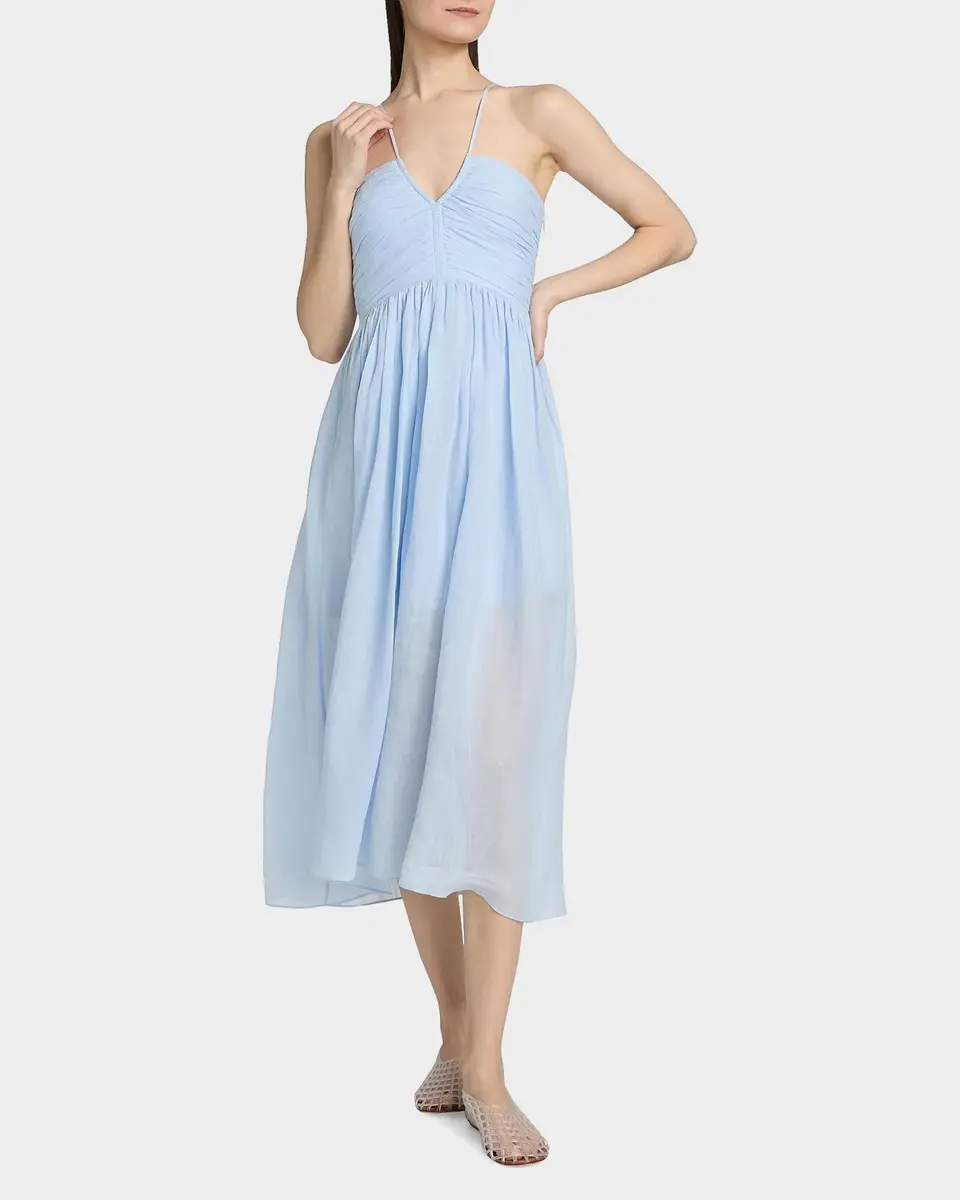 A.L.C. Rumi Ruched Midi Dress | Thumbnail 2 A.L.C. Rumi Ruched Midi Dress | Thumbnail 2