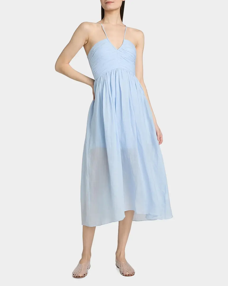 A.L.C. Rumi Ruched Midi Dress | Thumbnail 4 A.L.C. Rumi Ruched Midi Dress | Thumbnail 4