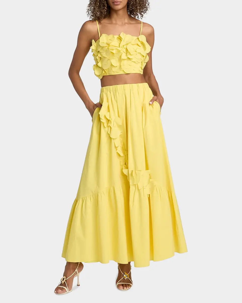Ramy Brook Bridget Ruffled Cotton-Blend A-Line Maxi Skirt | Thumbnail 2 Ramy Brook Bridget Ruffled Cotton-Blend A-Line Maxi Skirt | Thumbnail 2