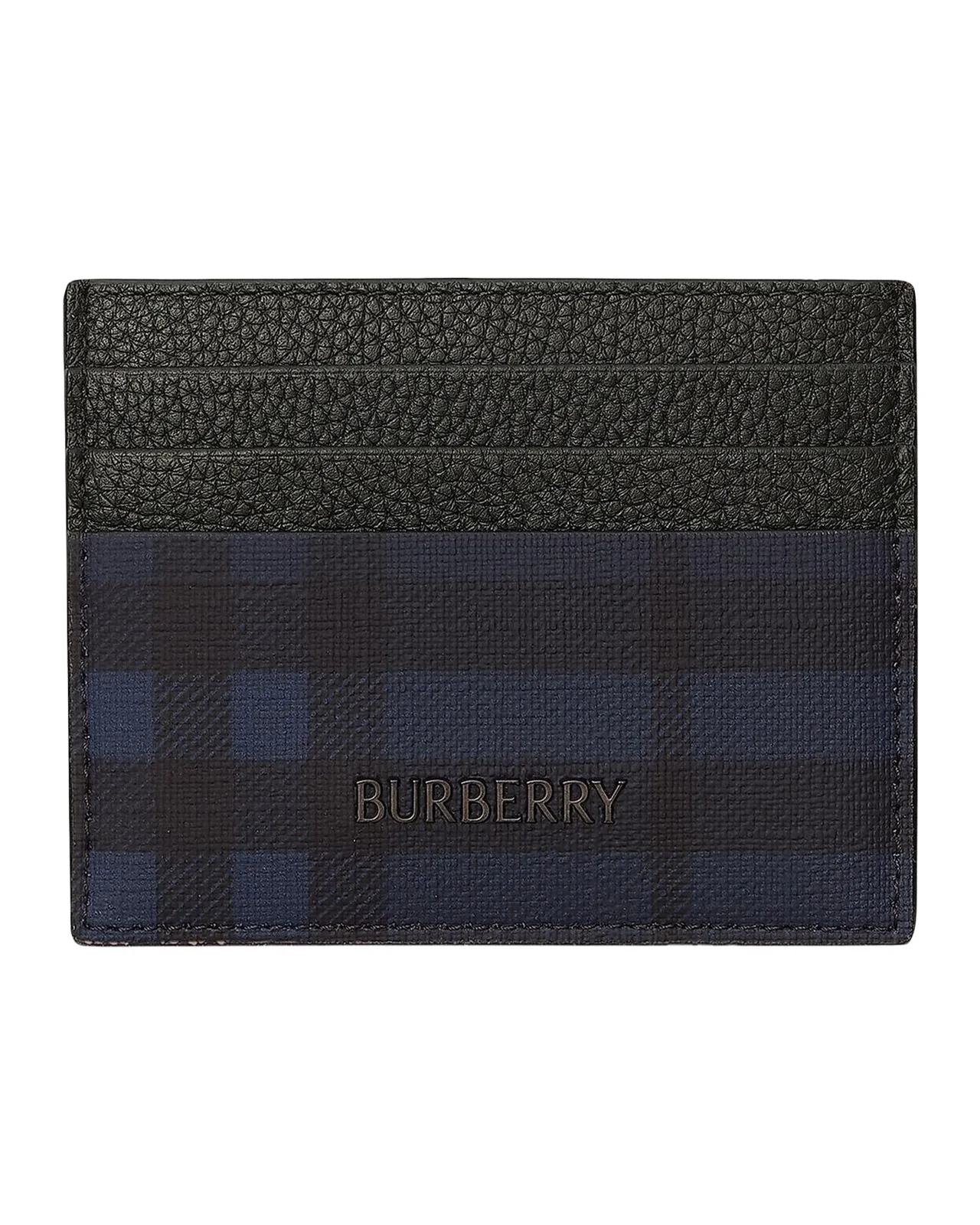 Men's City Check Coated Canvas Card Case