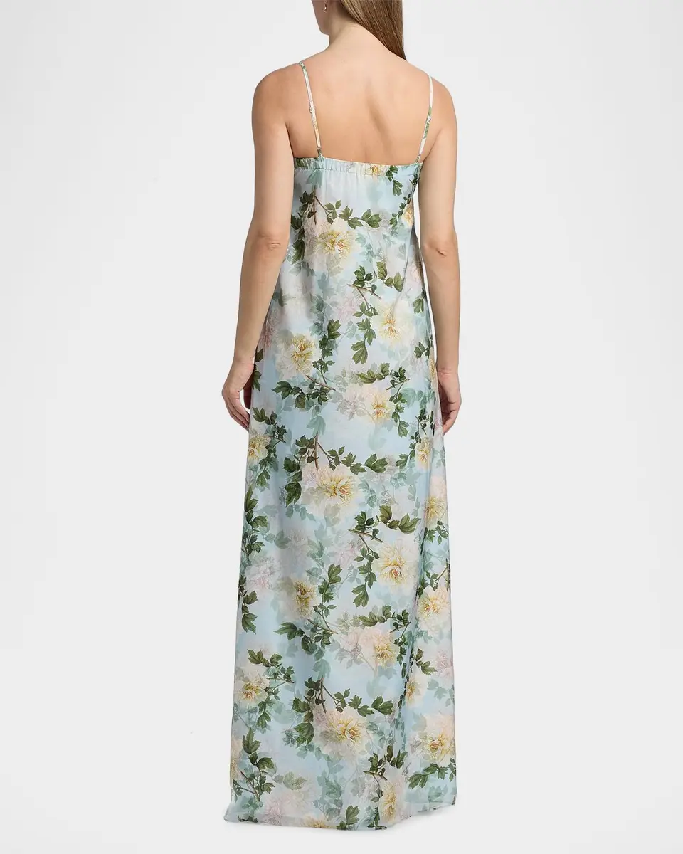 SACHIN & BABI Shelby Floral Chiffon Slip Gown | Thumbnail 3
