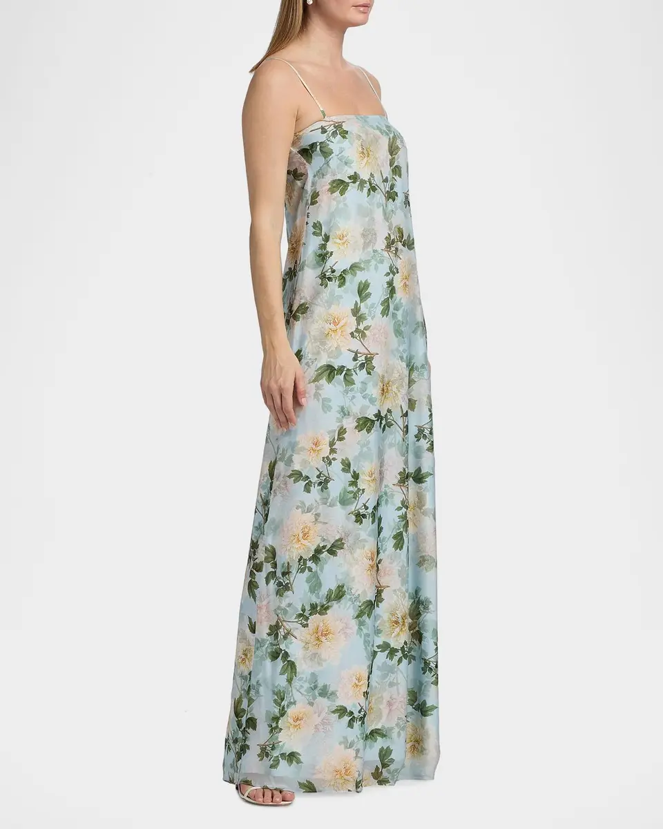 SACHIN & BABI Shelby Floral Chiffon Slip Gown | Thumbnail 7