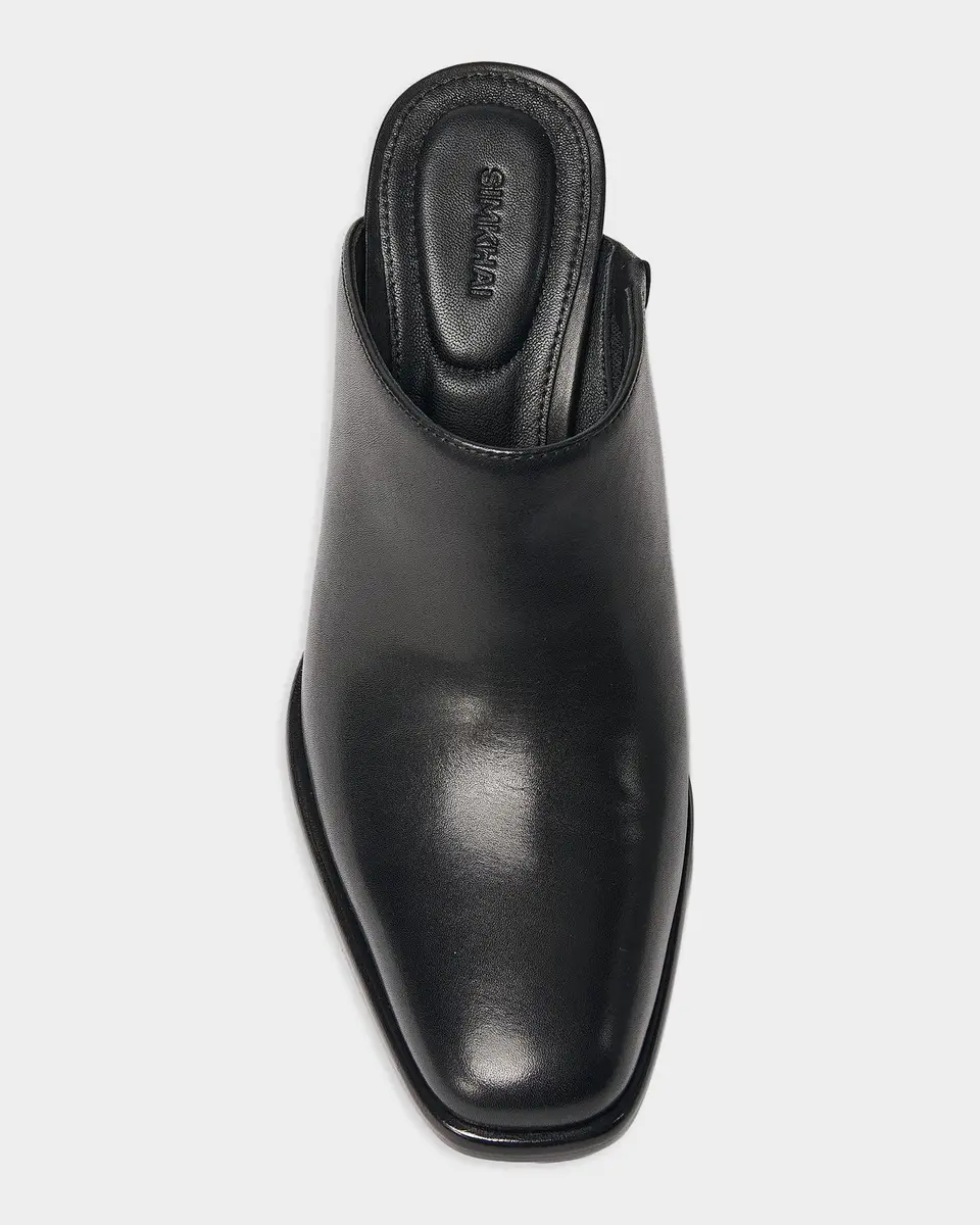 Simkhai Carolyn 85mm Leather Block-Heel Mules | Thumbnail 2 Simkhai Carolyn 85mm Leather Block-Heel Mules | Thumbnail 2