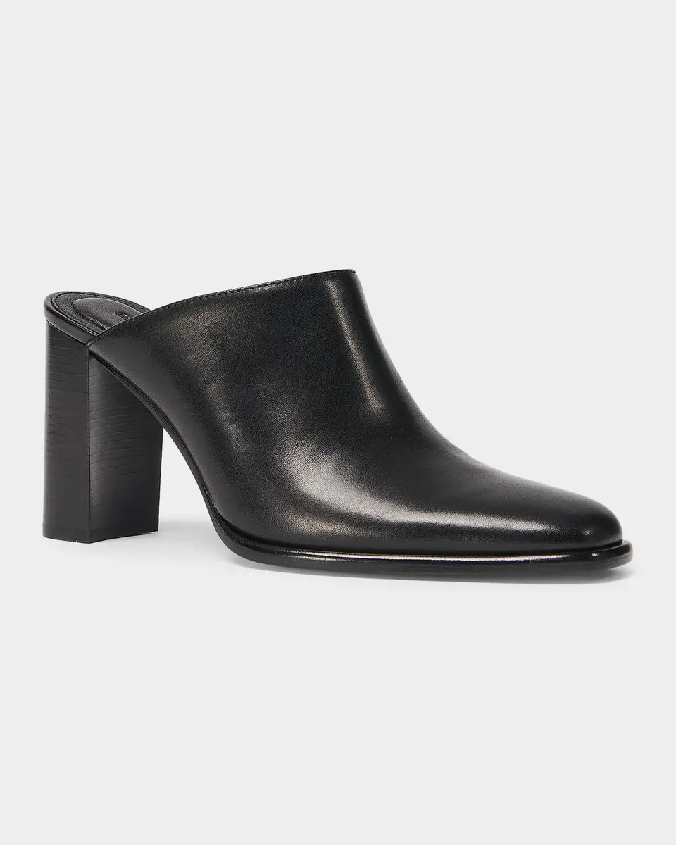 Simkhai Carolyn 85mm Leather Block-Heel Mules | Thumbnail 3 Simkhai Carolyn 85mm Leather Block-Heel Mules | Thumbnail 3