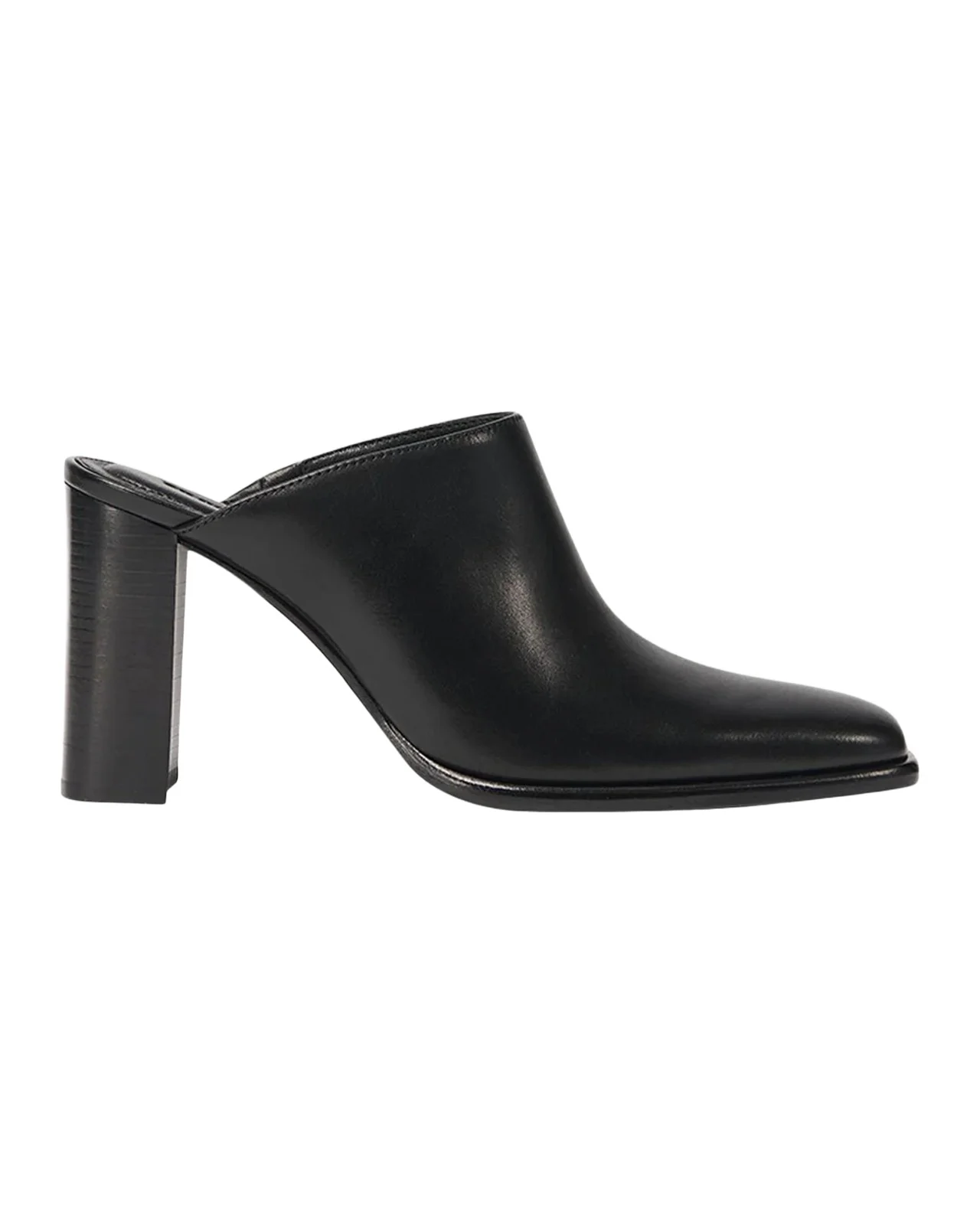 Carolyn 85mm Leather Block-Heel Mules