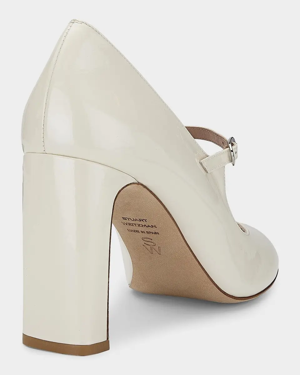 Stuart Weitzman Babette 85MM Patent Leather Mary Janes | Thumbnail 3 Stuart Weitzman Babette 85MM Patent Leather Mary Janes | Thumbnail 3