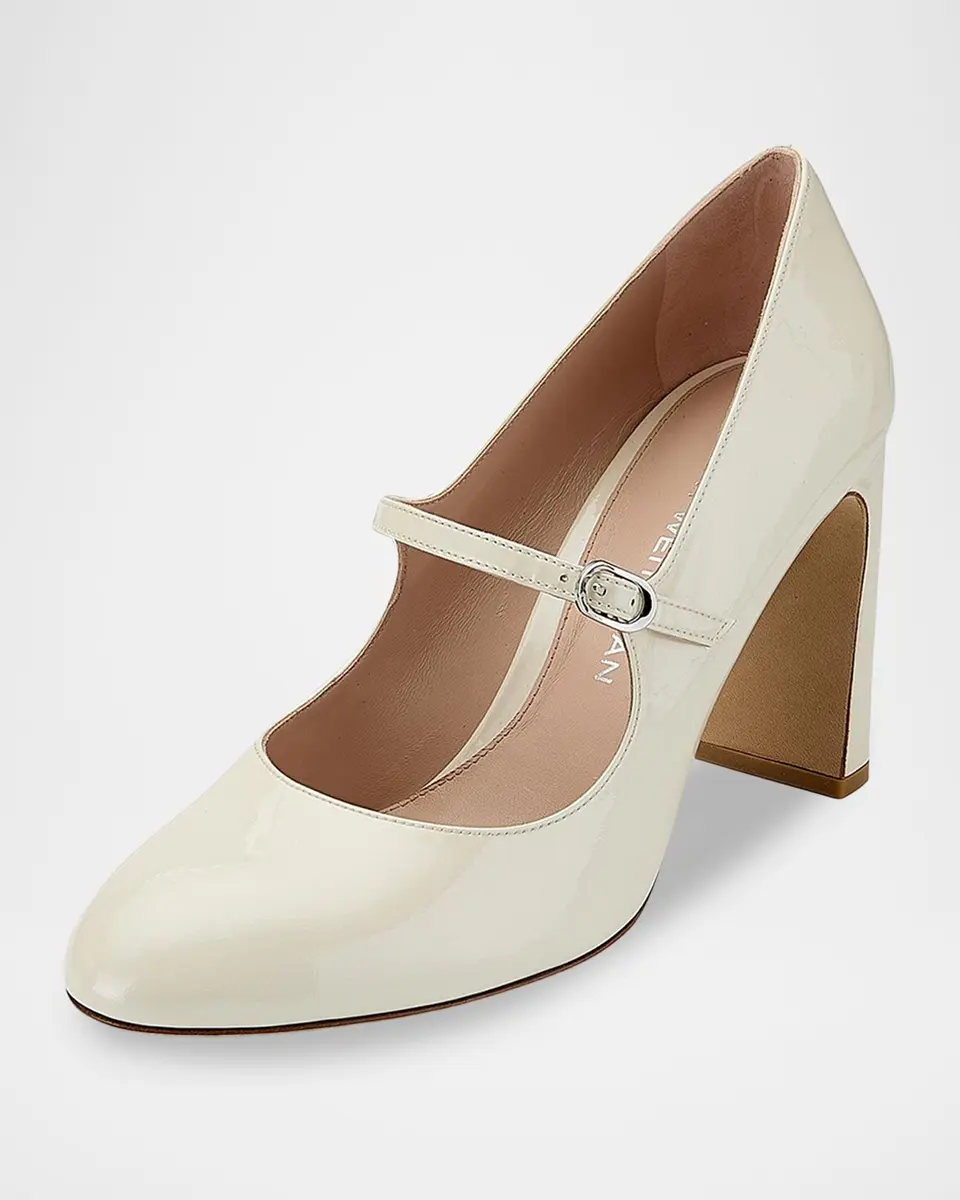 Stuart Weitzman Babette 85MM Patent Leather Mary Janes | Thumbnail 6 Stuart Weitzman Babette 85MM Patent Leather Mary Janes | Thumbnail 6