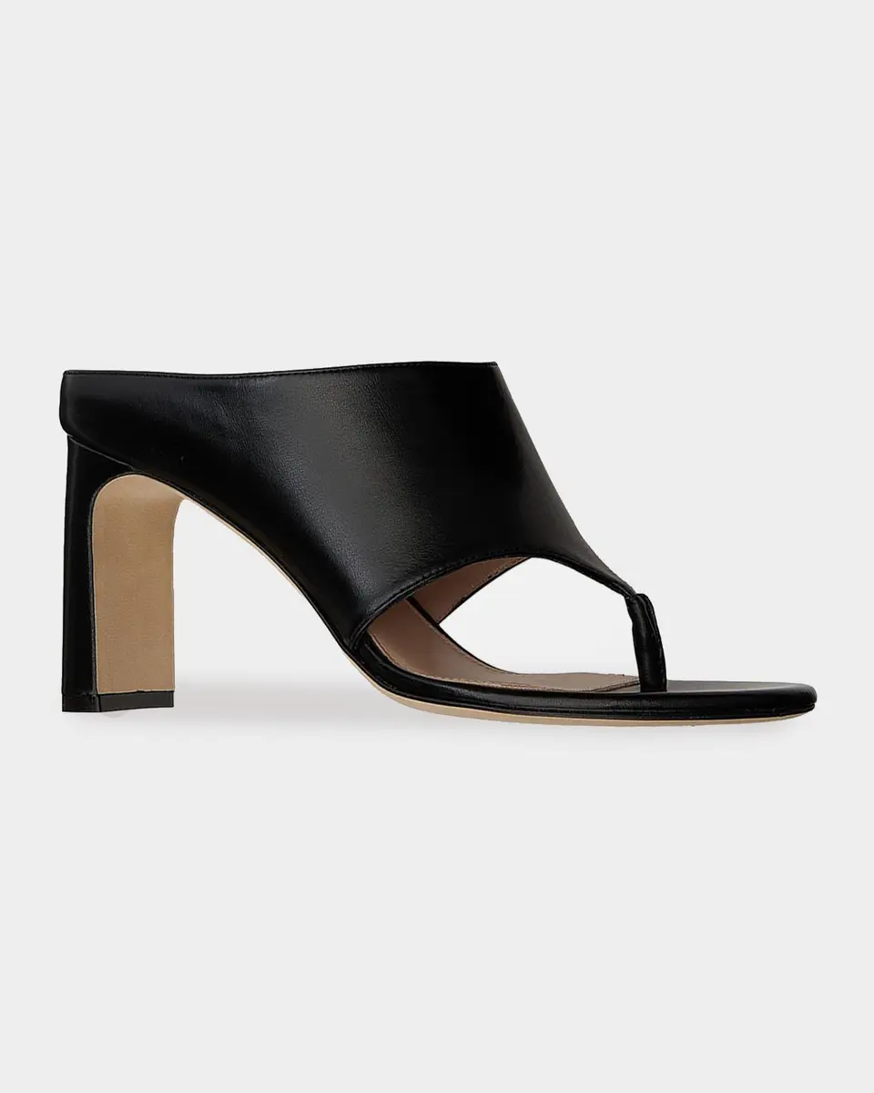 Stuart Weitzman Babette 85MM Leather Block-Heel Sandals | Thumbnail 2 Stuart Weitzman Babette 85MM Leather Block-Heel Sandals | Thumbnail 2