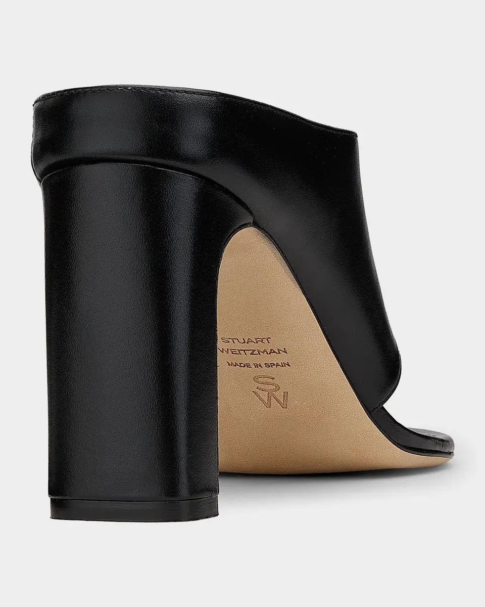 Stuart Weitzman Babette 85MM Leather Block-Heel Sandals | Thumbnail 3 Stuart Weitzman Babette 85MM Leather Block-Heel Sandals | Thumbnail 3