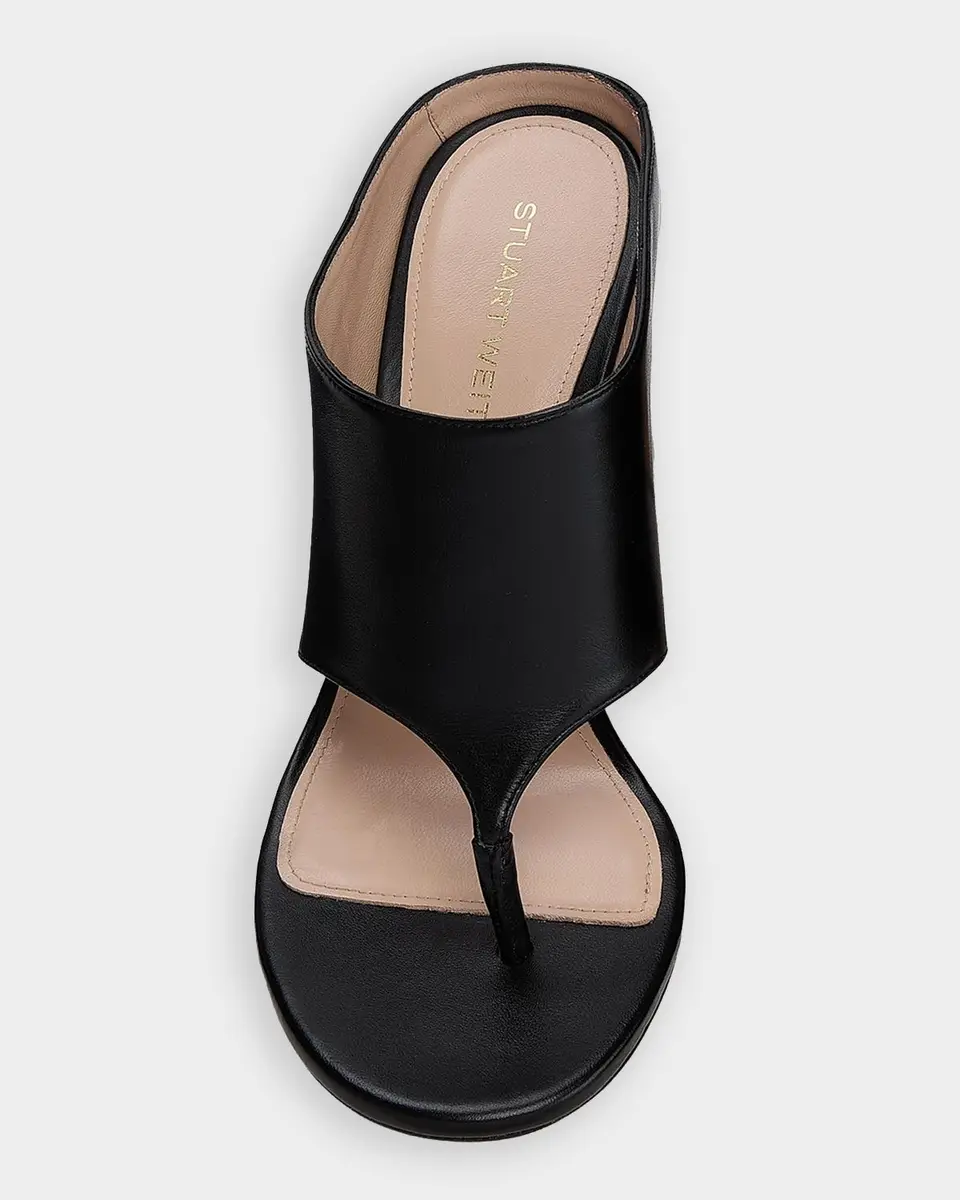 Stuart Weitzman Babette 85MM Leather Block-Heel Sandals | Thumbnail 5 Stuart Weitzman Babette 85MM Leather Block-Heel Sandals | Thumbnail 5