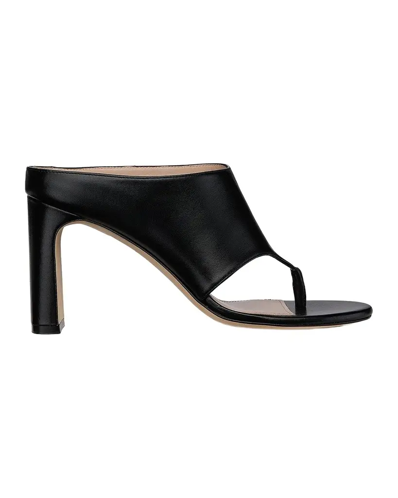 Stuart Weitzman Babette 85MM Leather Block-Heel Sandals | Image 1 Stuart Weitzman Babette 85MM Leather Block-Heel Sandals | Image 1