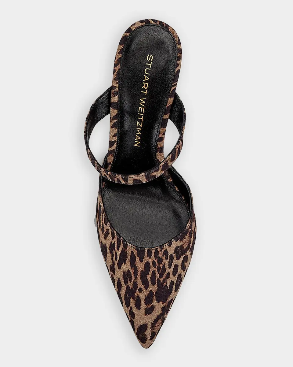 Stuart Weitzman Stuart Power 85MM Leopard-Print Mules | Thumbnail 5 Stuart Weitzman Stuart Power 85MM Leopard-Print Mules | Thumbnail 5