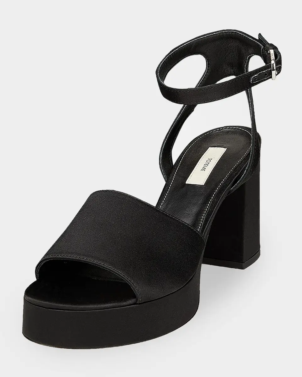 TOTEME 100MM Satin Platform Sandals | Thumbnail 2 TOTEME 100MM Satin Platform Sandals | Thumbnail 2