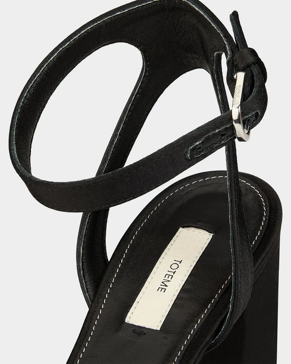 TOTEME 100MM Satin Platform Sandals | Thumbnail 4 TOTEME 100MM Satin Platform Sandals | Thumbnail 4