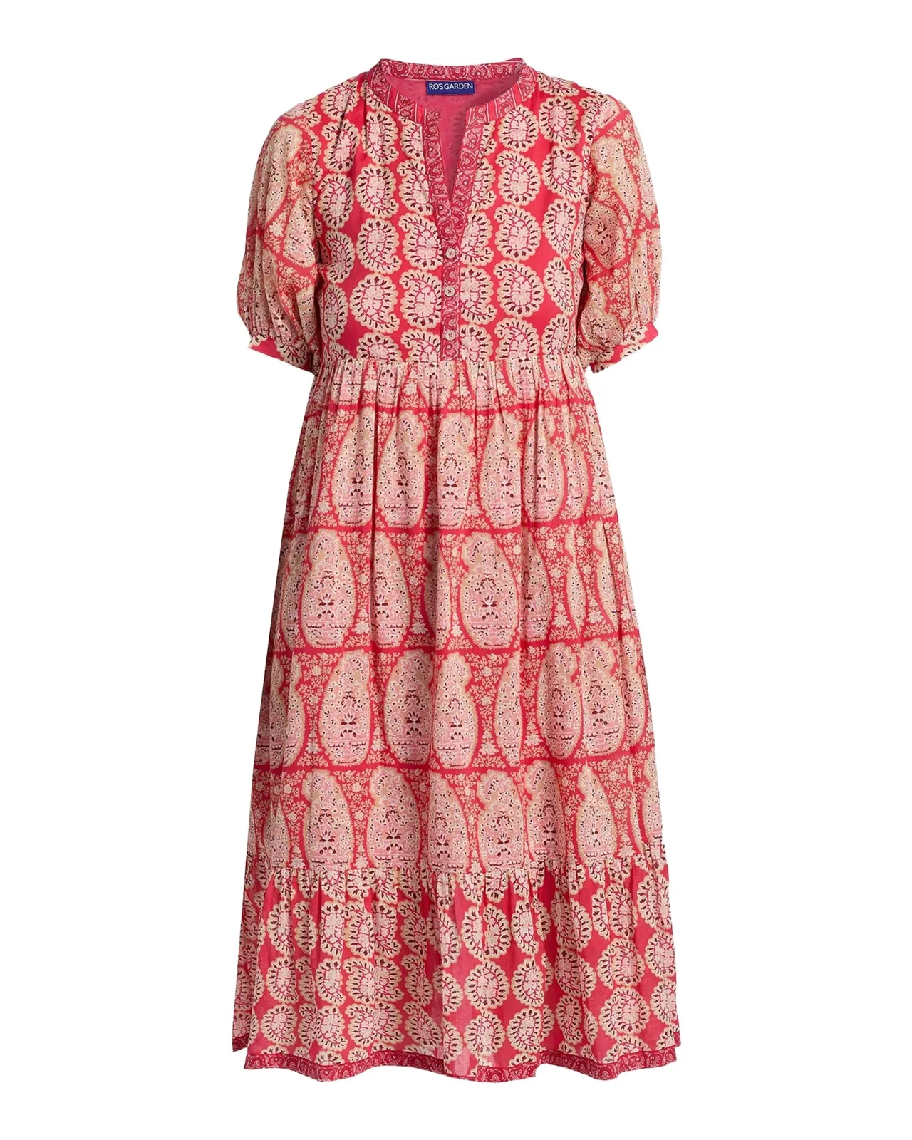 Sylvia Paisley Cotton Midi Dress Sylvia Paisley Cotton Midi Dress