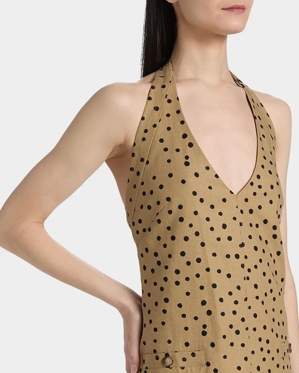 Tanya Taylor Natalie Polka Dot Linen-Blend Mini Dress | Thumbnail 5 Tanya Taylor Natalie Polka Dot Linen-Blend Mini Dress | Thumbnail 5