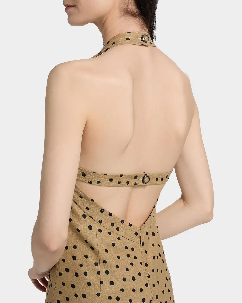 Tanya Taylor Natalie Polka Dot Linen-Blend Mini Dress | Thumbnail 7 Tanya Taylor Natalie Polka Dot Linen-Blend Mini Dress | Thumbnail 7