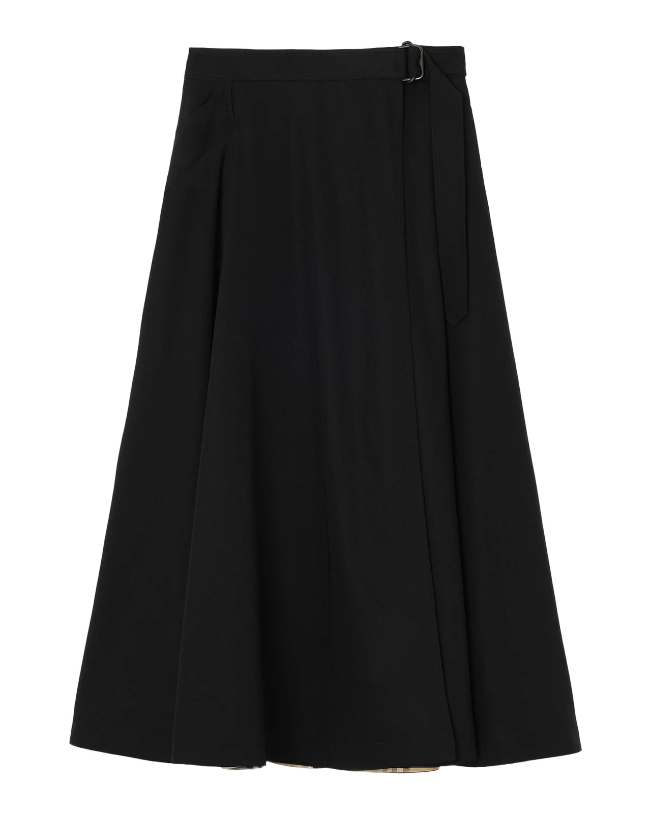 Belina Belted Wool Twill Midi Skirt Belina Belted Wool Twill Midi Skirt