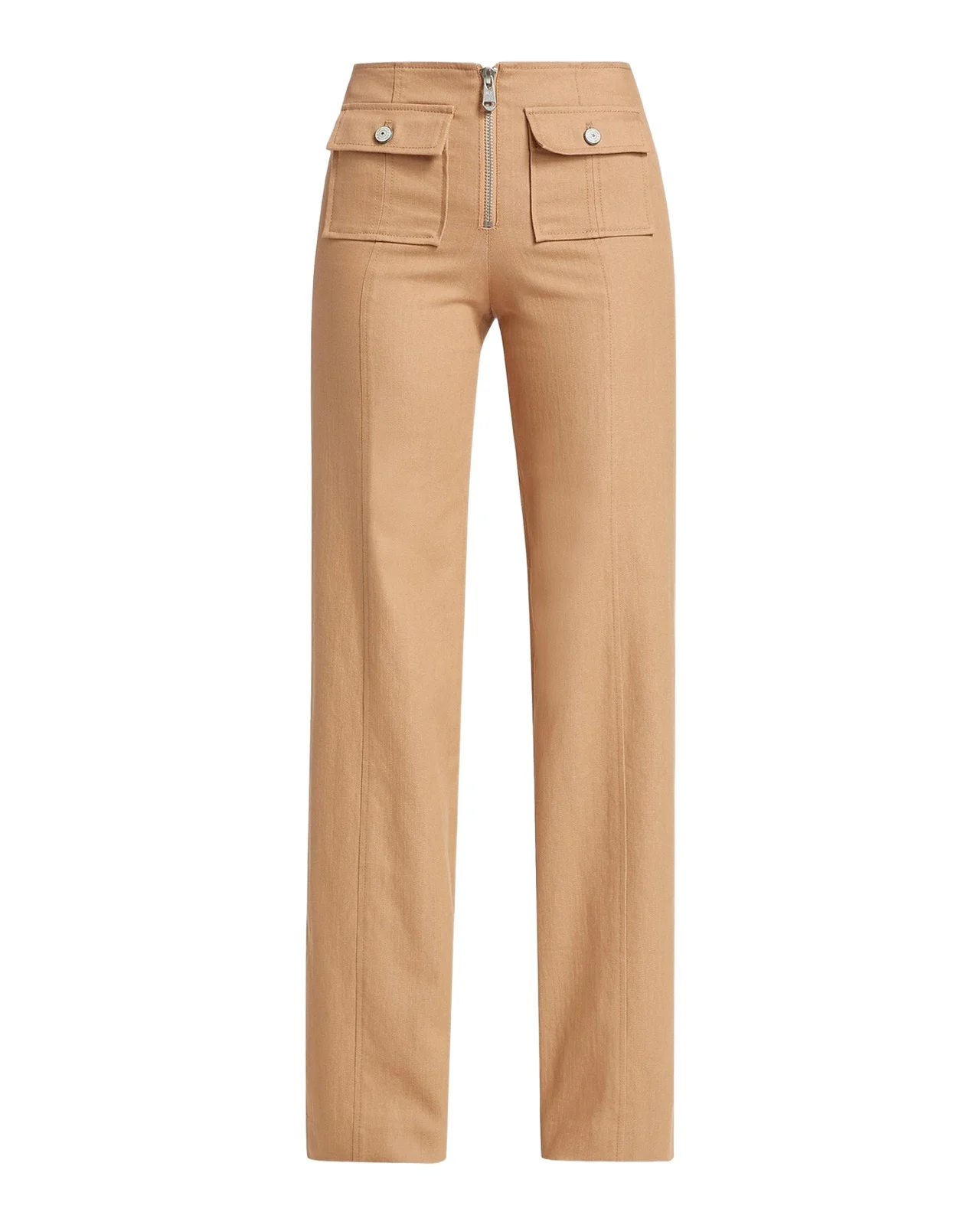 Azure Long Patch Pocket Straight-Leg Pants Azure Long Patch Pocket Straight-Leg Pants