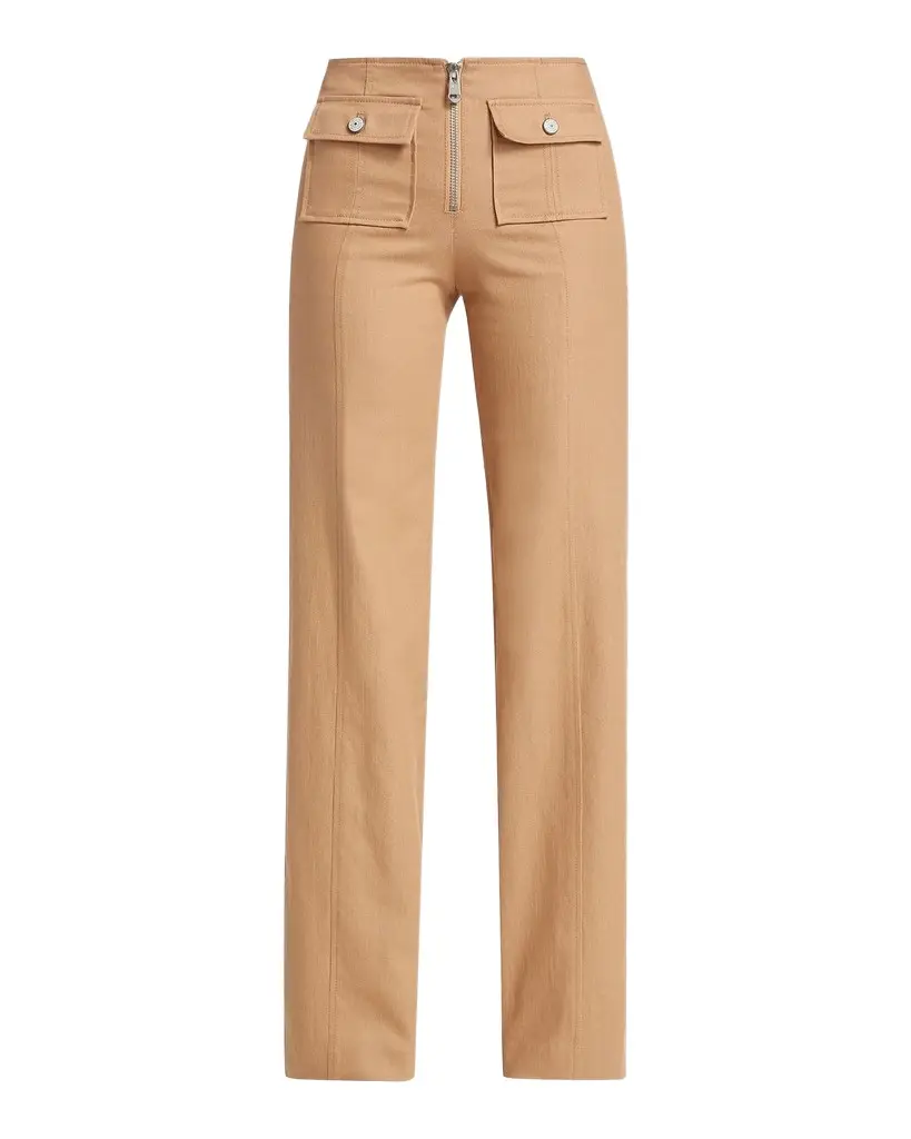 Cinq à Sept Azure Long Patch Pocket Straight-Leg Pants | Image 1 Cinq à Sept Azure Long Patch Pocket Straight-Leg Pants | Image 1