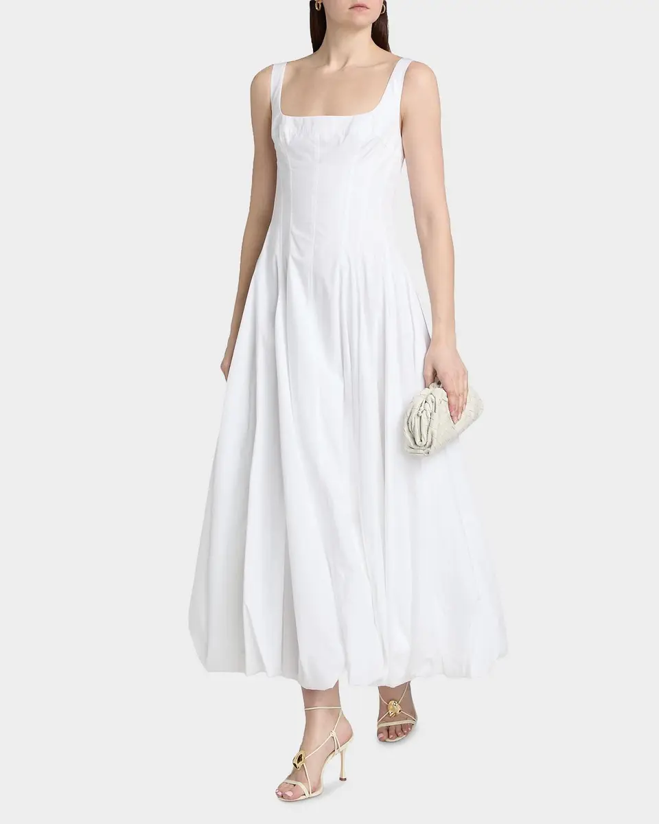 Simkhai Hally Bubble Cotton Midi Dress | Thumbnail 2 Simkhai Hally Bubble Cotton Midi Dress | Thumbnail 2