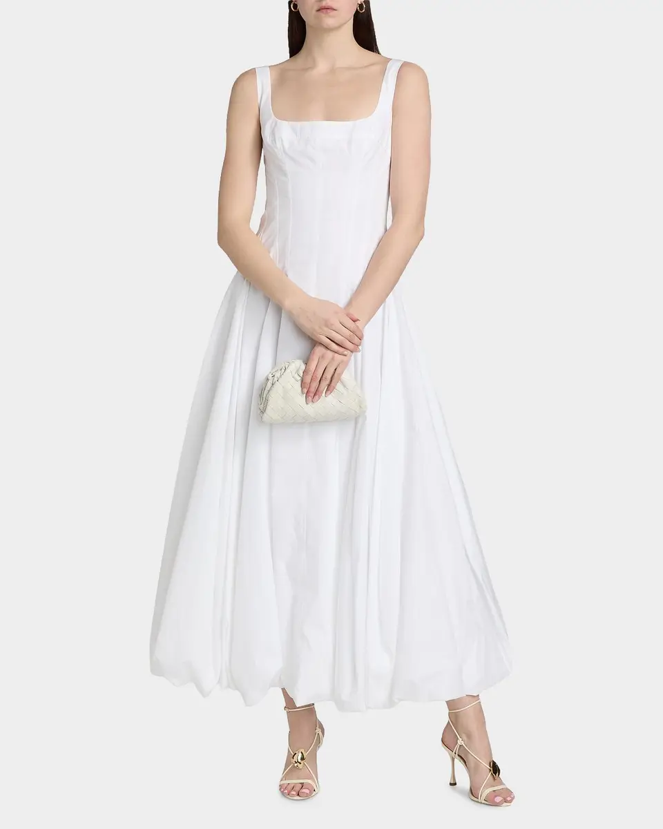 Simkhai Hally Bubble Cotton Midi Dress | Thumbnail 4 Simkhai Hally Bubble Cotton Midi Dress | Thumbnail 4