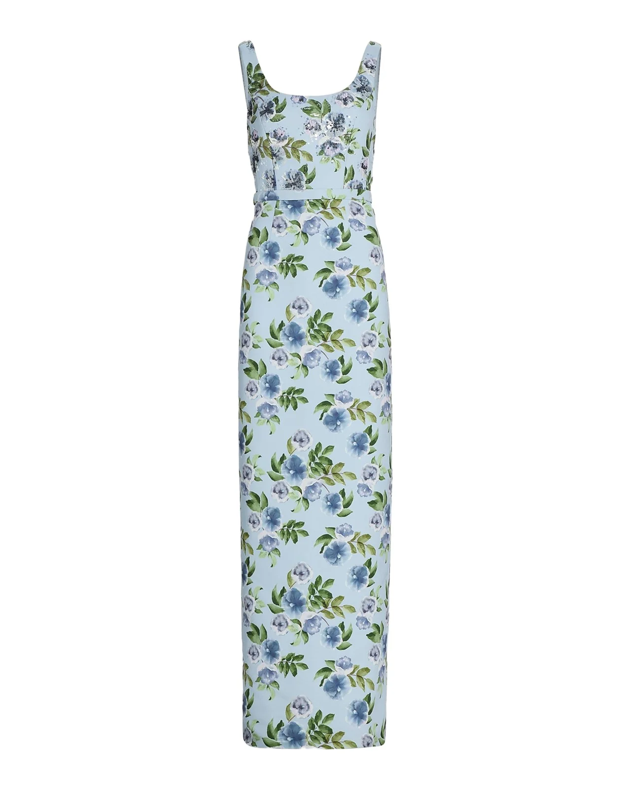 Lana Floral Faille Column Gown Lana Floral Faille Column Gown
