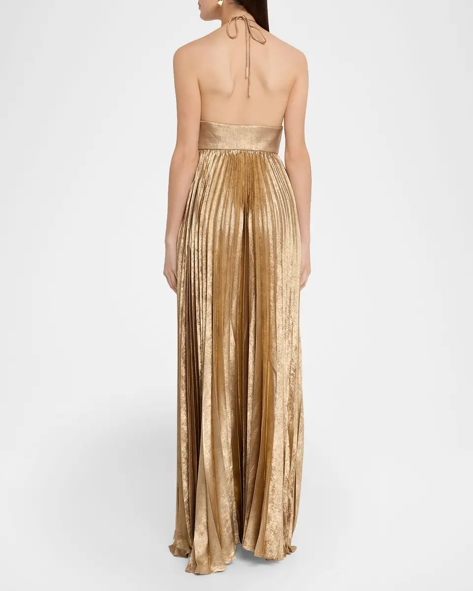ACLER Forever Young Pullford Metallic Pleated Gown | Thumbnail 3