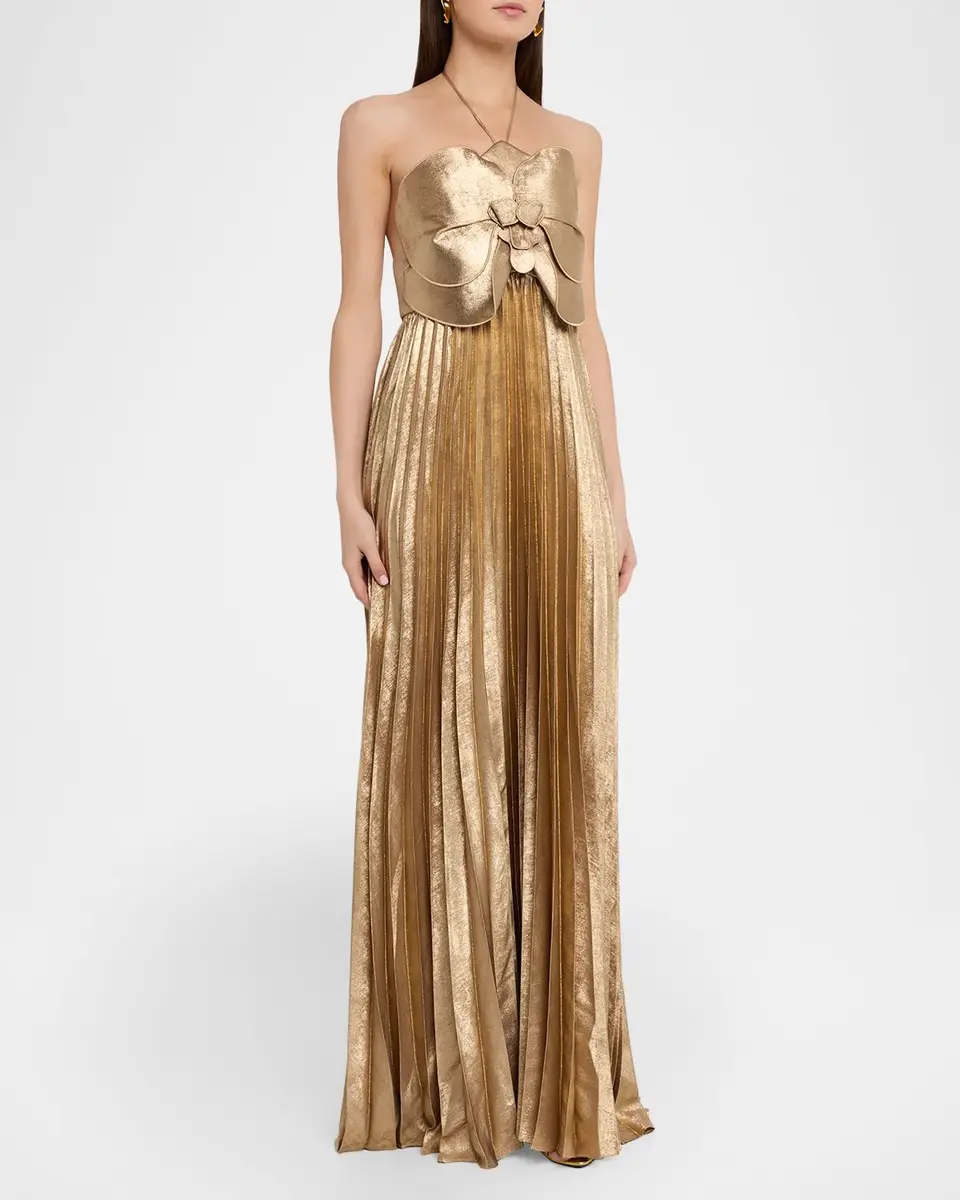 ACLER Forever Young Pullford Metallic Pleated Gown | Thumbnail 4