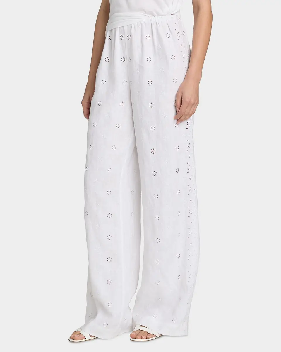 LoveShackFancy Cinna Eyelet Linen Wide-Leg Pants | Thumbnail 7 LoveShackFancy Cinna Eyelet Linen Wide-Leg Pants | Thumbnail 7