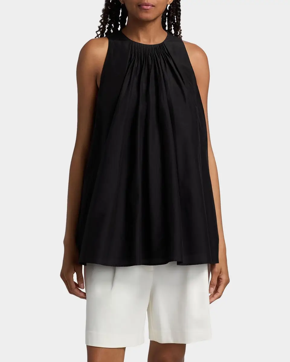 Loulou de Saison Liao Sleeveless Pleated Blouse | Thumbnail 4 Loulou de Saison Liao Sleeveless Pleated Blouse | Thumbnail 4