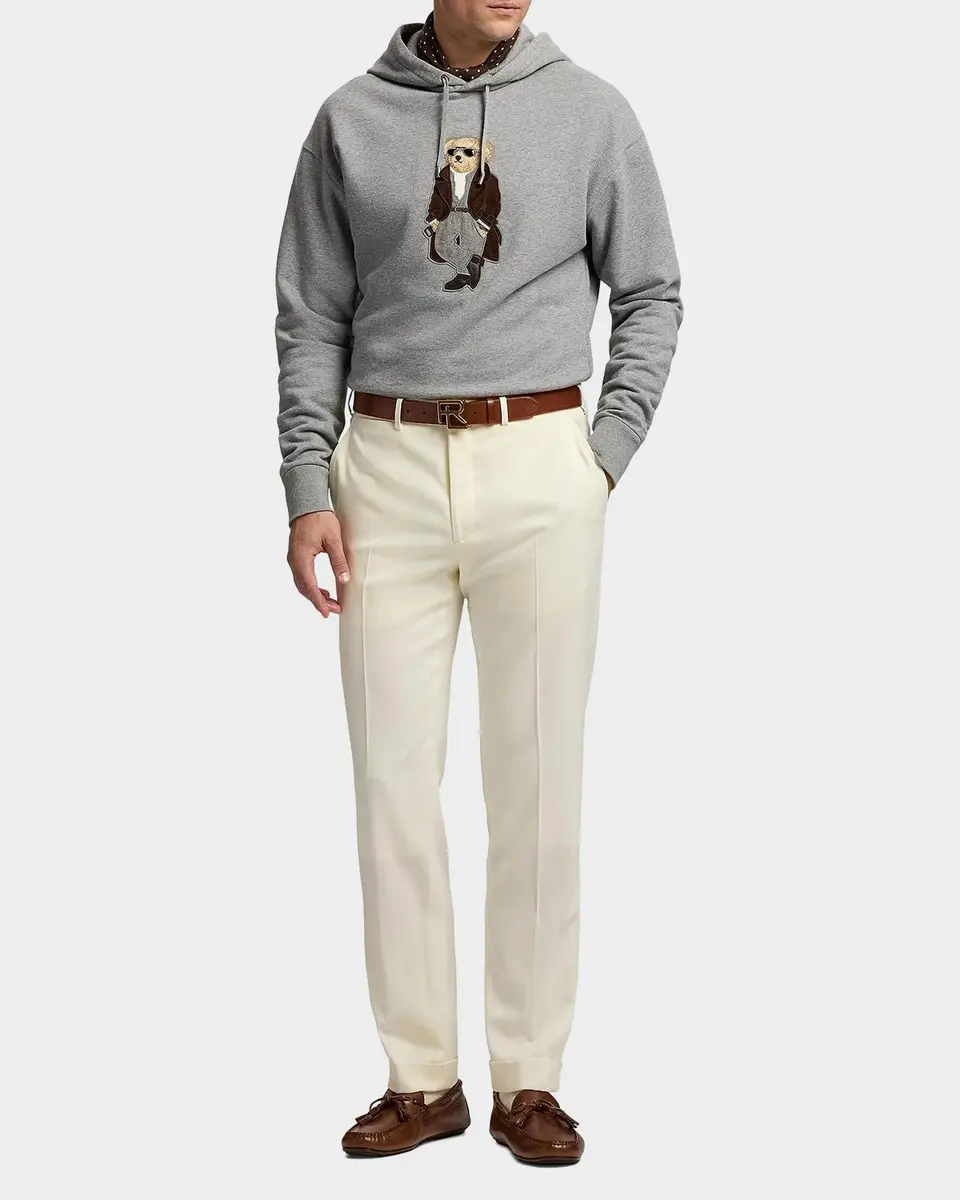 Ralph Lauren Purple Label Men's Polo Bear Cotton-Cashmere Fleece Hoodie | Thumbnail 2 Ralph Lauren Purple Label Men's Polo Bear Cotton-Cashmere Fleece Hoodie | Thumbnail 2