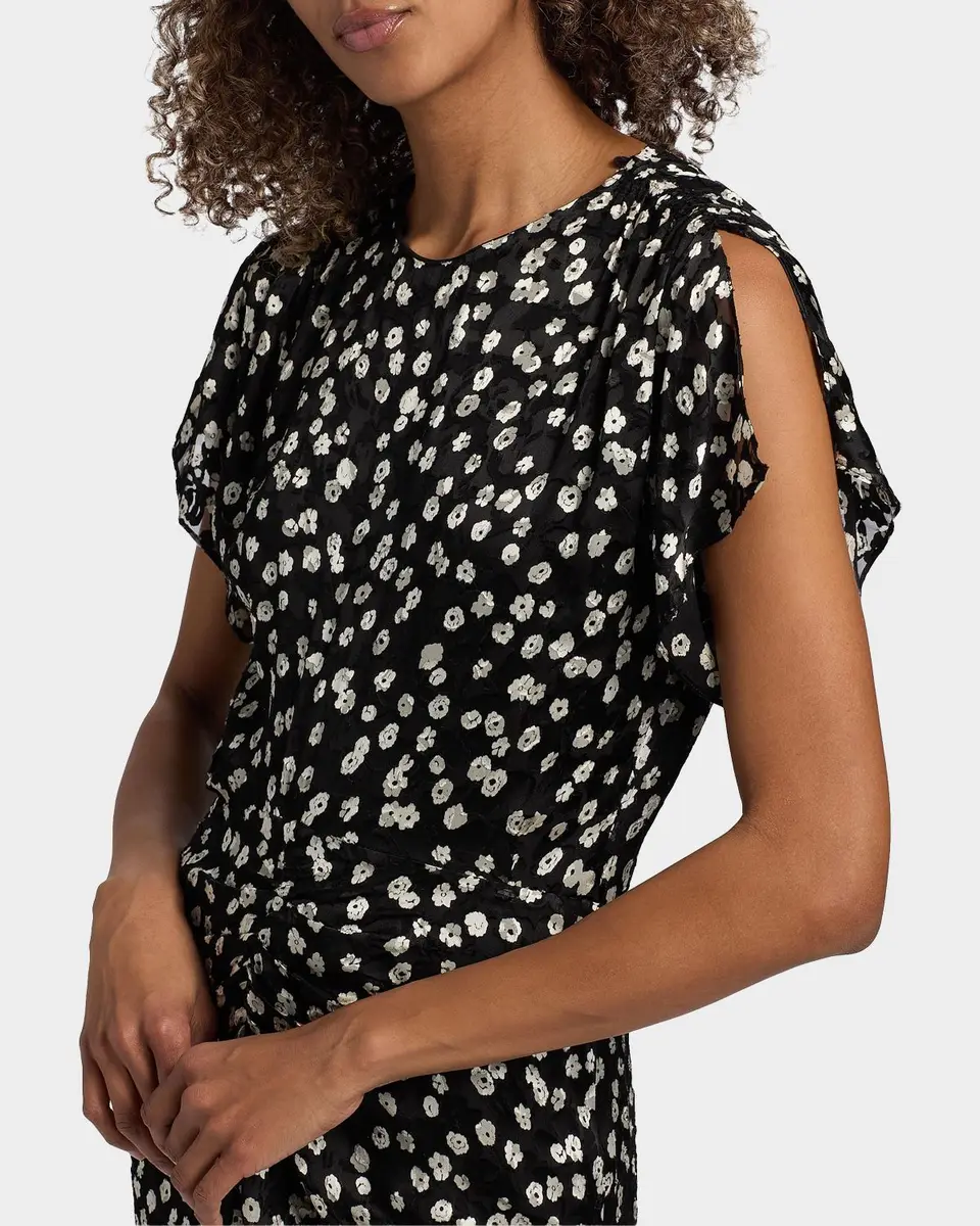 Isabel Marant Herva Floral Cinched Midi Dress | Thumbnail 5 Isabel Marant Herva Floral Cinched Midi Dress | Thumbnail 5