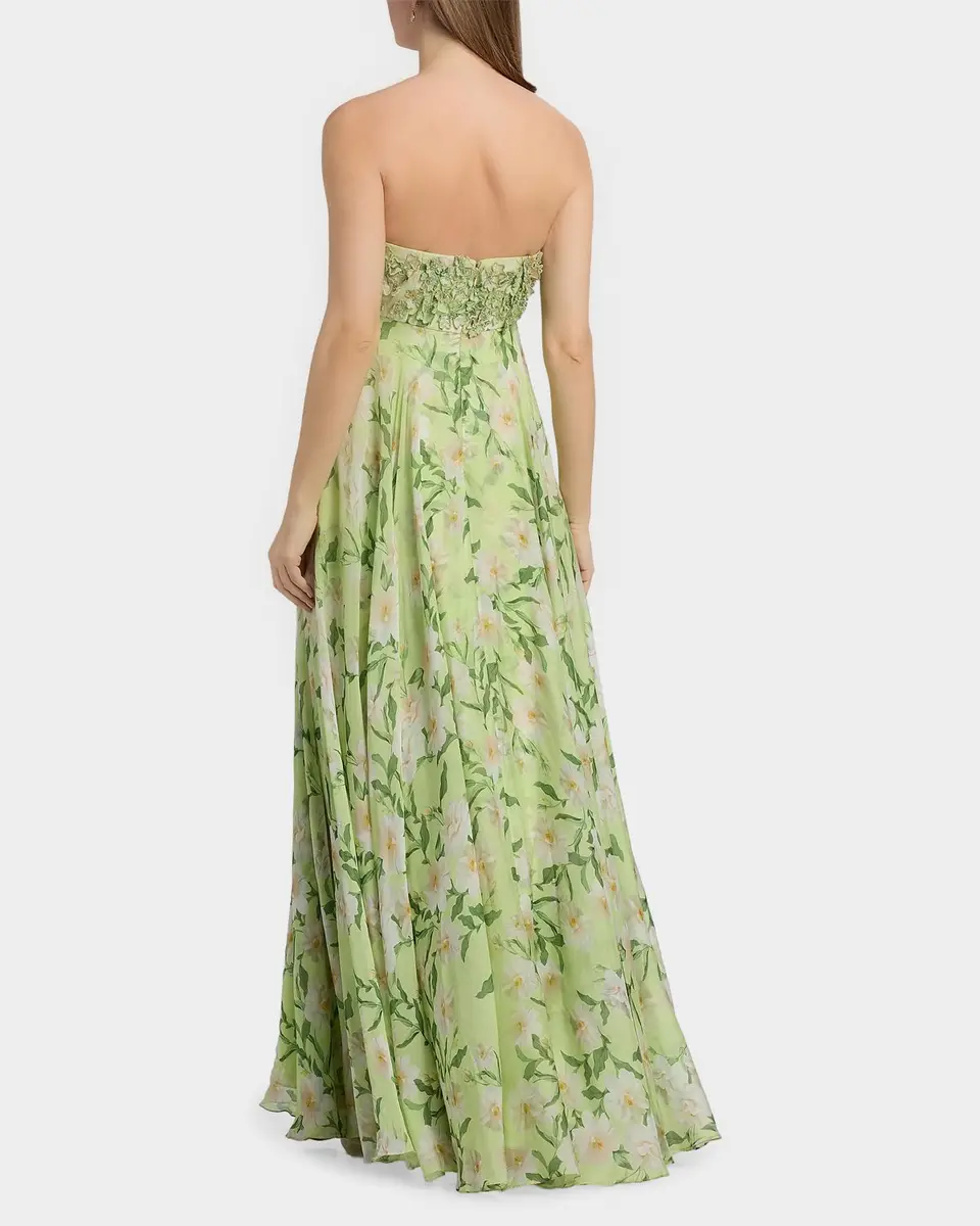 SACHIN & BABI Ames Floral Embellished Strapless Gown | Thumbnail 3