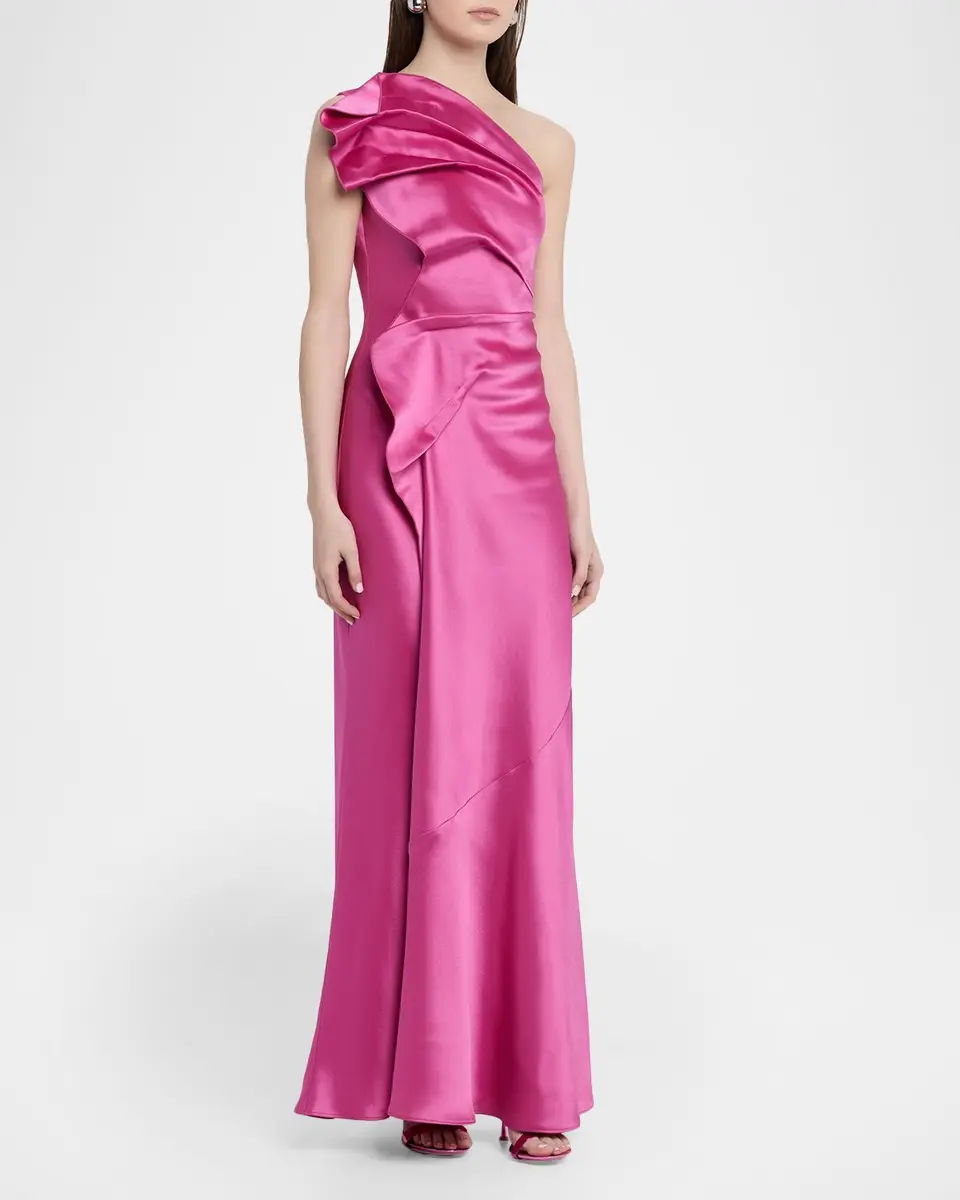 ACLER Werona Satin One-Shoulder Gown | Thumbnail 4 ACLER Werona Satin One-Shoulder Gown | Thumbnail 4