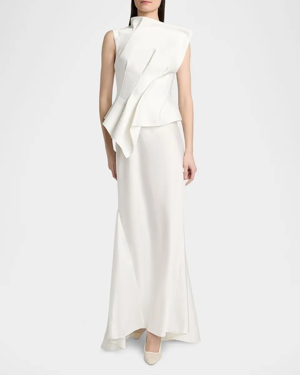 ACLER Forever Young Harty Satin Draped Gown | Thumbnail 4