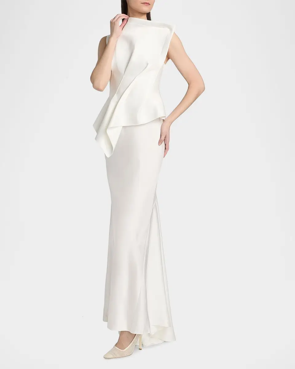 ACLER Forever Young Harty Satin Draped Gown | Thumbnail 7