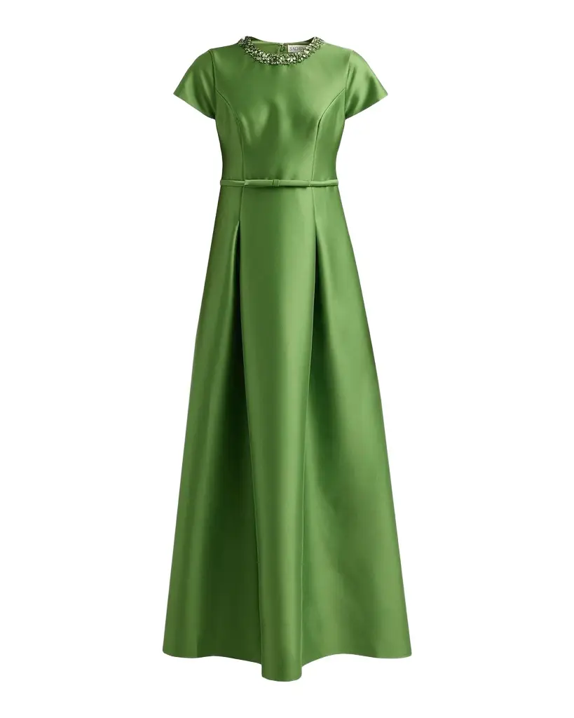 SACHIN & BABI Blythe Embellished-Neck A-Line Gown