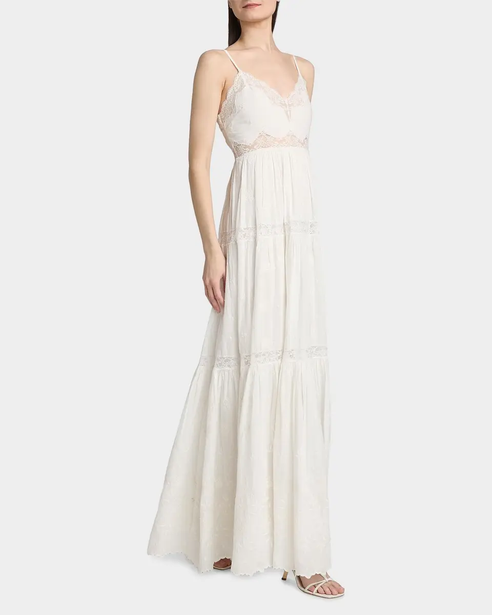 LoveShackFancy Espa Lace-Trim Cotton Maxi Dress | Thumbnail 2 LoveShackFancy Espa Lace-Trim Cotton Maxi Dress | Thumbnail 2