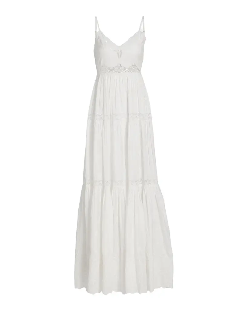 LoveShackFancy Espa Lace-Trim Cotton Maxi Dress | Image 1 LoveShackFancy Espa Lace-Trim Cotton Maxi Dress | Image 1