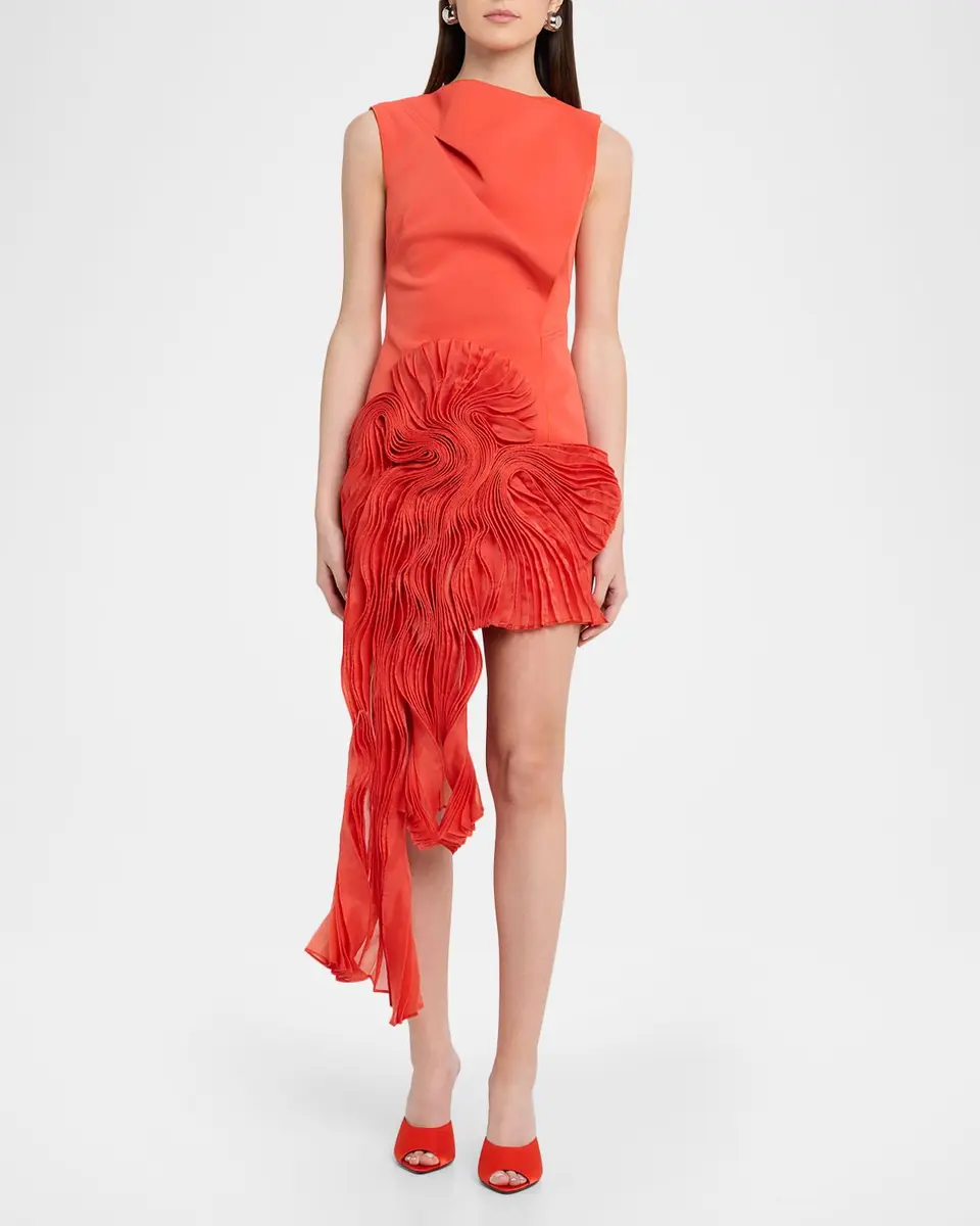 ACLER Forever Young Aberleigh Organza-Drape Mini Dress | Thumbnail 2 ACLER Forever Young Aberleigh Organza-Drape Mini Dress | Thumbnail 2
