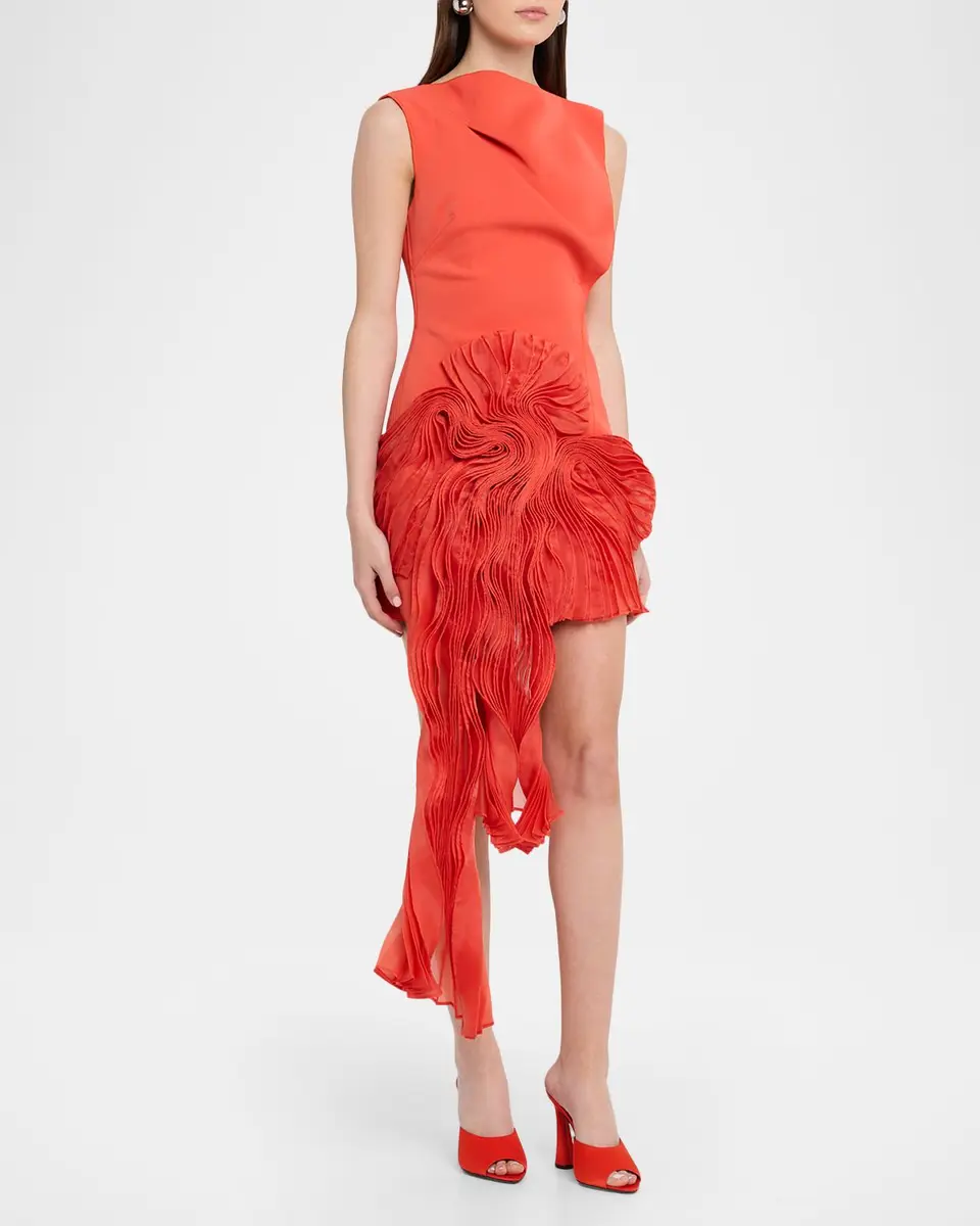 ACLER Forever Young Aberleigh Organza-Drape Mini Dress | Thumbnail 4 ACLER Forever Young Aberleigh Organza-Drape Mini Dress | Thumbnail 4