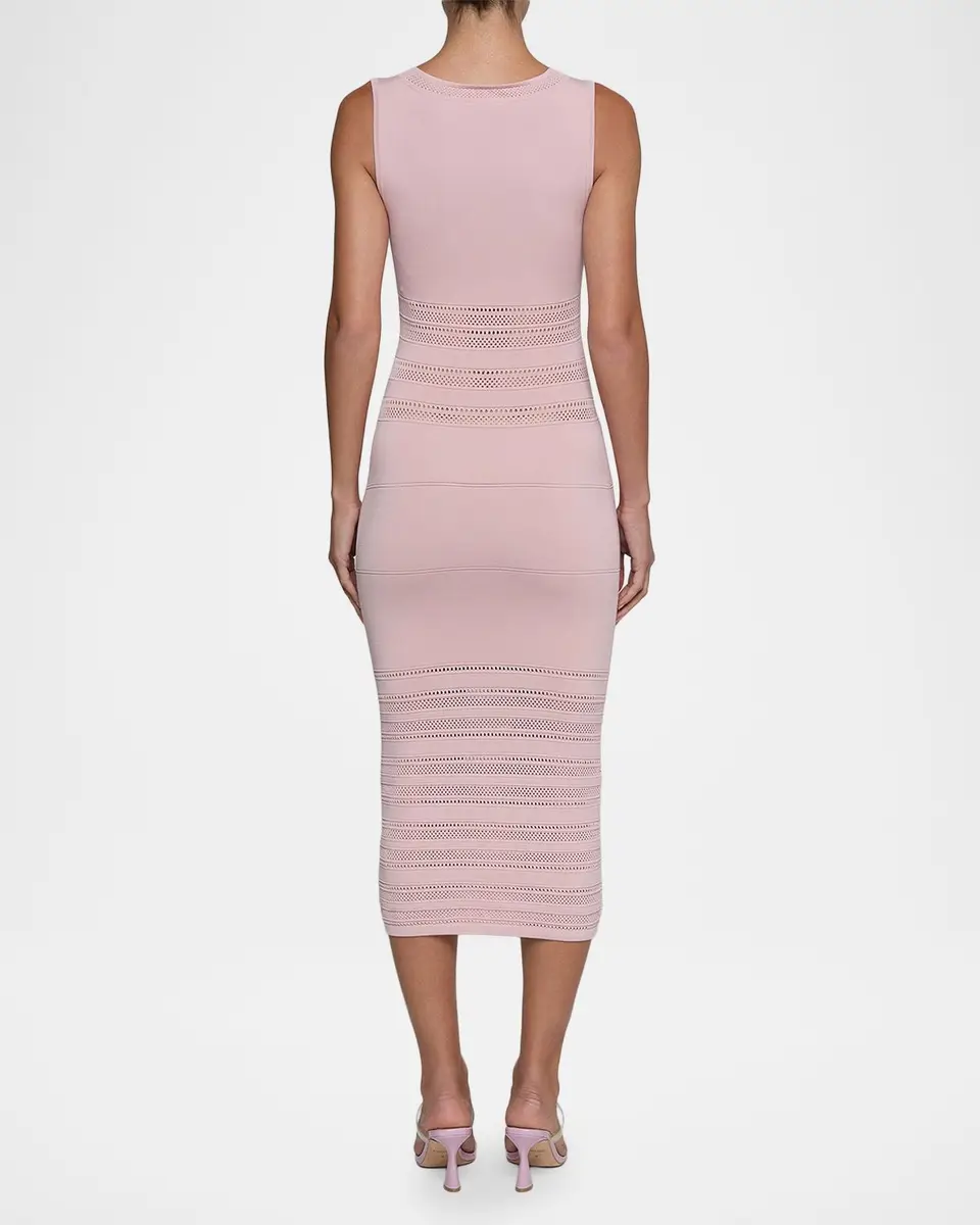 L'Agence Taren Open-Knit Body-Con Midi Dress | Thumbnail 3 L'Agence Taren Open-Knit Body-Con Midi Dress | Thumbnail 3