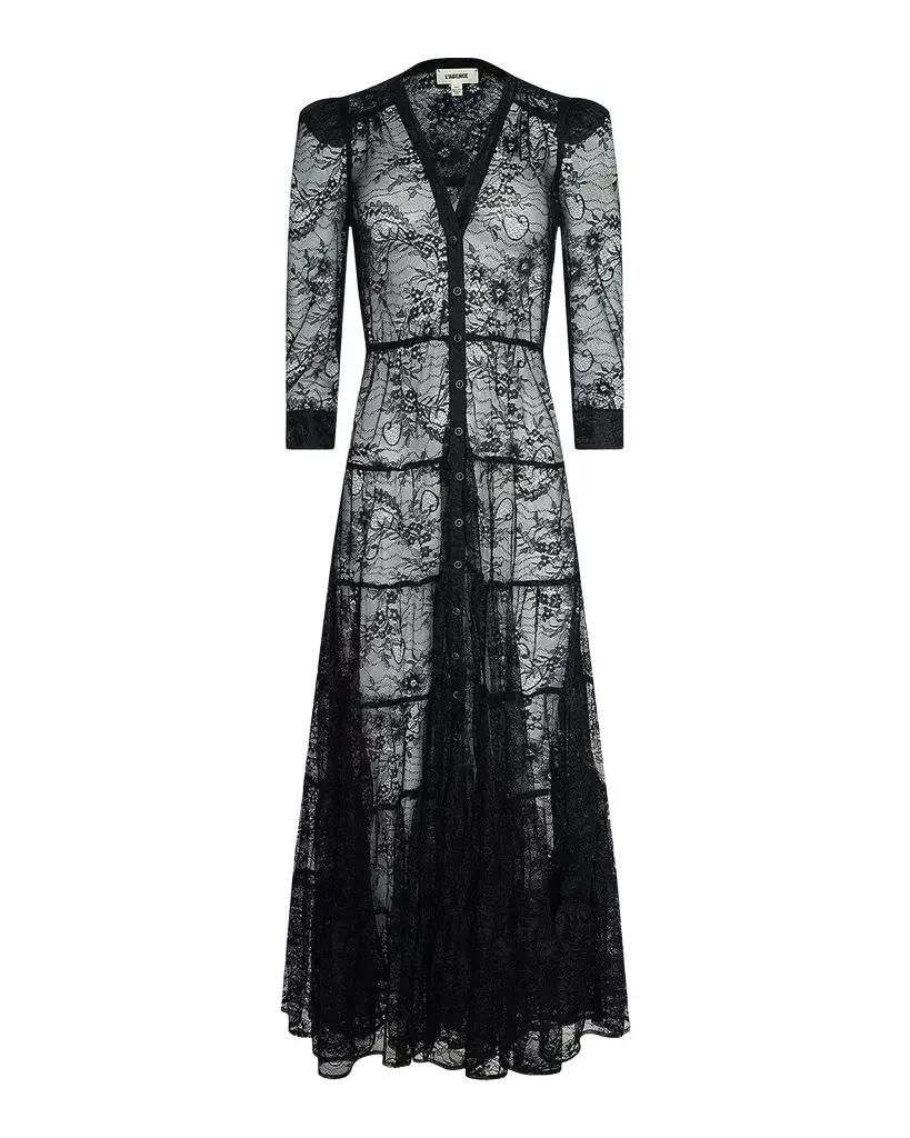 L'AGENCE Seraphina Lace Tiered Maxi Dress | Image 1 L'AGENCE Seraphina Lace Tiered Maxi Dress | Image 1