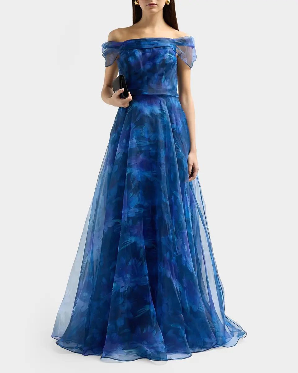 Rene Ruiz Collection Floral Organza Off-The-Shoulder Gown | Thumbnail 2 Rene Ruiz Collection Floral Organza Off-The-Shoulder Gown | Thumbnail 2
